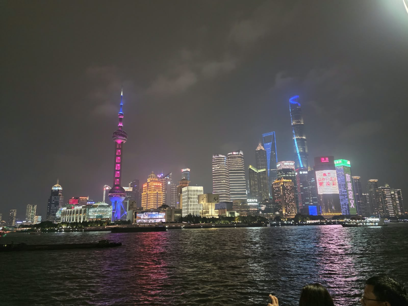 Vista noturna de Xangai, China